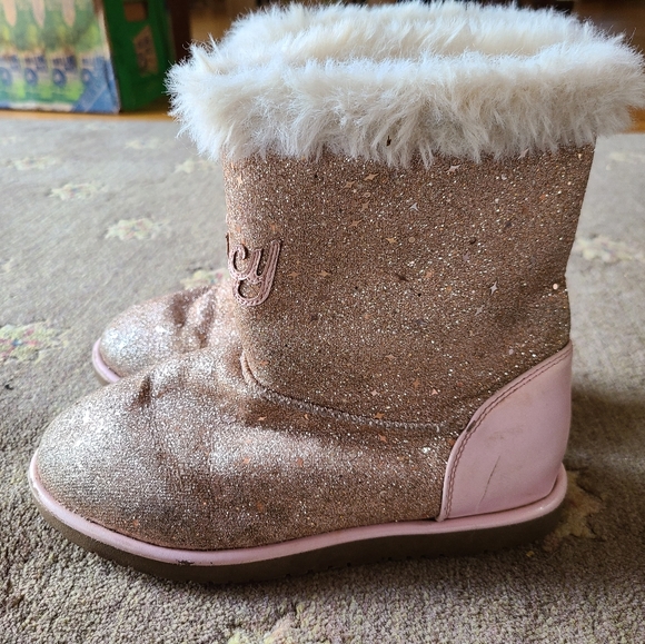 Juicy Coutuer fall winter boots girls size 4 women's 5.5 pink glitter FAIR - Picture 5 of 16